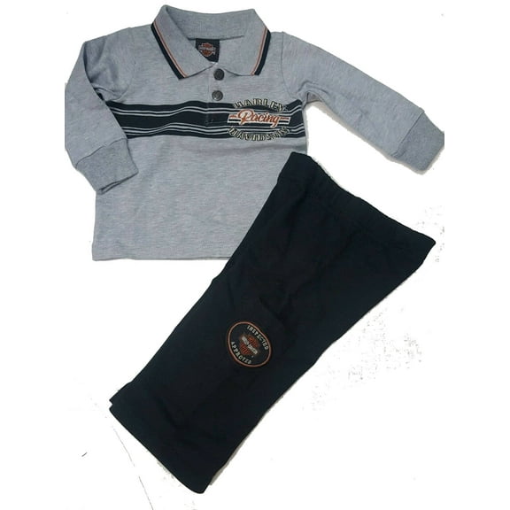 Harley-Davidson Infant Boy Polo Shirt and Cargo Pants Set, 2-Piece, 12 Months