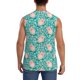 thumbnail image 4 of Fotbe Pig And Flower Men's Camiseta sin Mangas Estampada para Hombres, Playera Casual para Gimnasio, Entrenamiento, Playa-XX-Large, 4 of 7