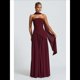 thumbnail image 5 of Vestido Tubo con Hombros Descubiertos y Diseño Lateral para Mujer, Ideal para Salir. Vestido Informal y Elegante. Vino Tinto M, 5 of 9