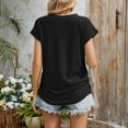 thumbnail image 4 of ZZwxWA Short Sleeve Top Women Plus Size Tops for Women, Womens Tshirts Loose Fit Fitted Shirts V Neck Short Sleeve Pure Color Summer Tshirts, 4 of 7