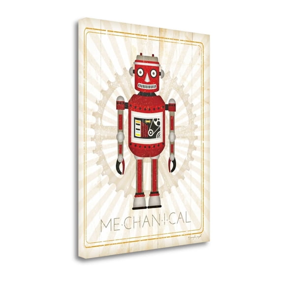 Tangletown Fine Art Retro Robot III By Jennifer Pugh, Gallery Wrap Canvas 20 x 16