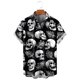thumbnail image 2 of Camisas vintage con estampado floral de calaveras para hombre, divertidas camisetas de manga corta con estampado de calaveras en 3D, camisas hawaianas con solapa estampada para hombre, 2 of 4