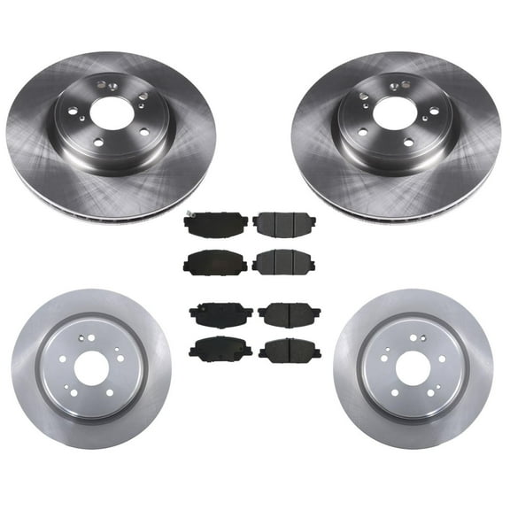 Frt & Rr Disc Brake Rotors & Ceramic Pads Fits For 2017-2023 Honda CRV CR-V 6pc