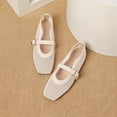 thumbnail image 2 of Mesh Mary Jane Ballet Flats Square Toe Adjustable Buckle Hollow Slip On Light Summer Casual Shoes Beach Sightseeing, 2 of 5