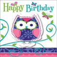 thumbnail image 1 of Creative Party Invitations Joyeux Anniversaire Hibou (Lot de 8), 1 of 1