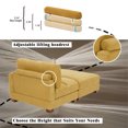 UIXE Oversized Corduroy Chaise Lounge w/Pillows Indoor Recliner Lounge