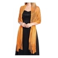 thumbnail image 1 of Minnieouse Bufanda brillante de lujo, chal para sombra de protección solar, hilo fino femenino, borla de encaje hueco largo, capas de boda, bufandas Ropa, zapatos y accesorios Miscelánea Naranja Minnieouse AP015060-19, 1 of 6