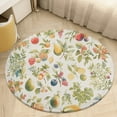 thumbnail image 5 of Various Fruits Round Rugs -Washable Non-Slip Small Round Area Rug Throw Soft Circle Rugs for Bedroom, Modern Print Indoor Carpet for Entryway Sofa Living Room, 5 of 7