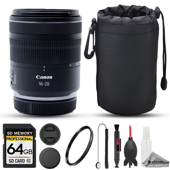 Canon RF 16-28mm f/2.8 IS STM Lens - 8pc 64GB Memory Bundle (International Version)