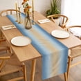 thumbnail image 3 of Table Runner 60 Inches Long for Kitchen Dining, Blue Ombre Dresser Scarf Farmhouse, Dining Table Decorations for Wedding/Parties, Modern Yellow Gradient Farmhouse Art 13 x 60 In, 3 of 8