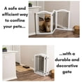 thumbnail image 2 of Internet's Best Wire Dog Gate with Arched Top - 3 Panel - 30" Tall - White, 2 of 9
