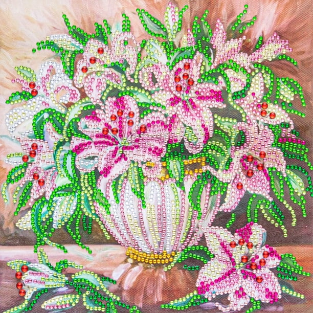 Cuadros Decorativos Taladro de pieza en forma especial DIY flor mosaico cristal diamantes de imitación pintura diamante Likrtyny embutido en tela