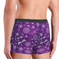 thumbnail image 3 of Fotbe Purple Snowflakes Men’s Total Support Pouch Boxer Briefs, X-Temp Cooling, Moisture-Wicking Underwear, Regular, Long-leg and Trunk-Large, 3 of 6