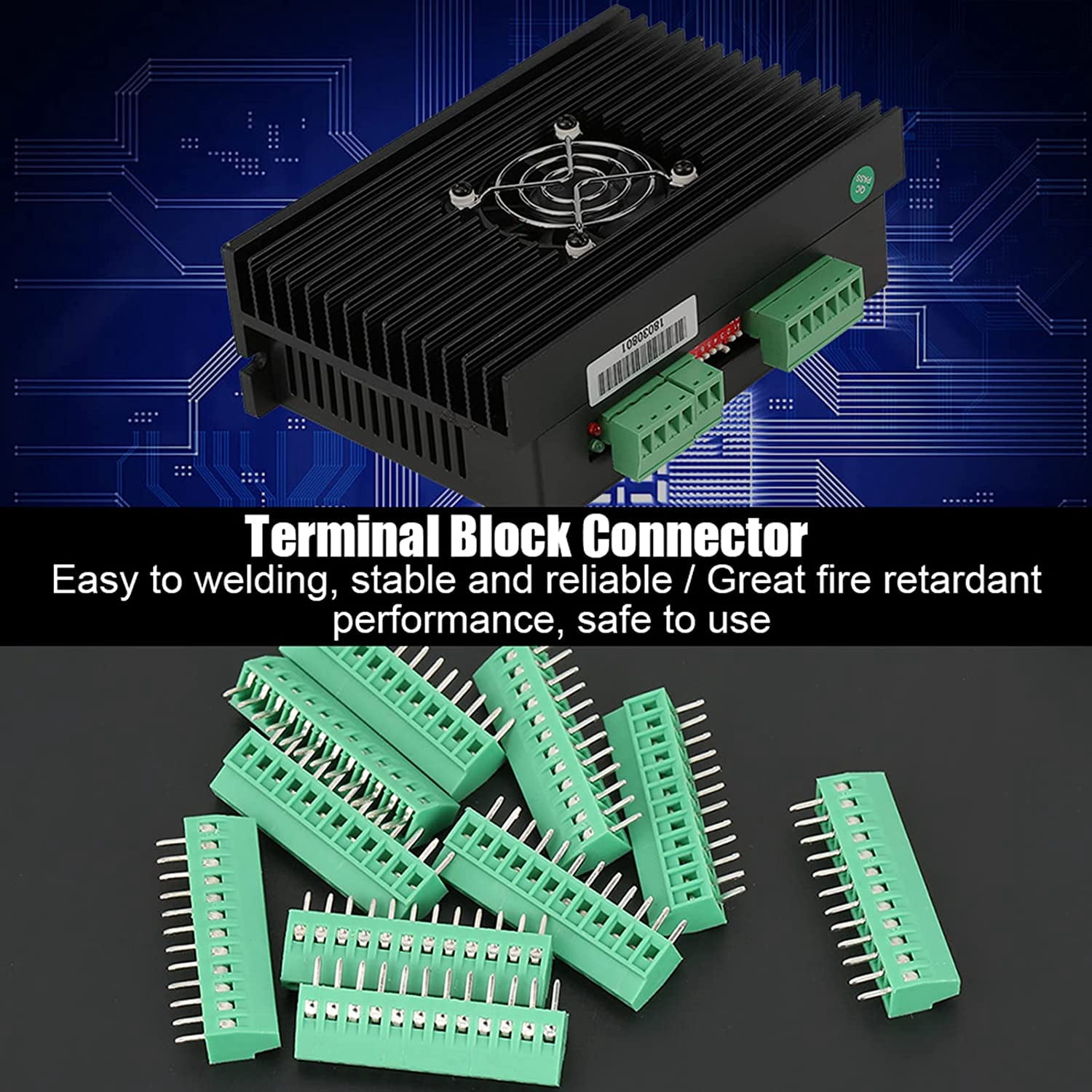 Gamvdout 12 Pin 2.54mm Pitch Green PCB Universal Screw Terminal Block Connector 10pcs Set and Terminal Block with high fire Retardant Performance Easy to Welding fulfill Your Demands