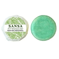 Nature Skin Shop Sansa Apple Cider Vinegar Clarifying Shampoo Bar, Removes Buildup & Adds Shine for Dull, Oily Hair, Sulfate-Free