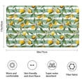 thumbnail image 3 of Yellow Lemon Fruits StripedGreen Pattern Bathroom Rugs Mat,Non Slip Microfiber Bathroom Rug,Rubber Backing,Soft Bathroom Mats for Bathroom Floor,Tub and Shower,17x30in(43x75cm), 3 of 5