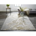thumbnail image 3 of HomeRoots 512915 12 x 15 ft. Ivory Silver & Gold Abstract Stain Resistant Rectangle Area Rug, 3 of 5