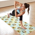 thumbnail image 6 of Blue Highland Cow Sunflower Pattern Hot Yoga Mat Towel Non Slip for Hot Yoga - Quick-Drying Yoga Mat Cover with 4 Corner Pockets with Travel Bag - Hot Yoga Towel Non Slip 70"x26", 6 of 6