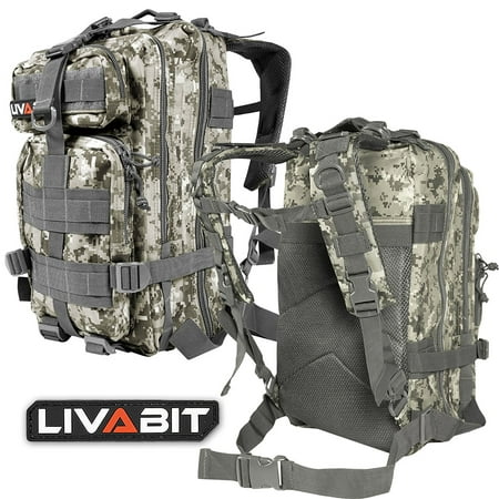 LIVABIT Tactical EDC 3 Day Assault Bug Out Bag Backpack Rucksack Carrier