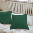 thumbnail image 4 of Solid Color Outdoor Pillow Covers Set of 2 Sea Green Waterproof Throw Pillow Case Decorative Square Cushion Cover for Patio Couch Garden Balcony, 16"x16", 4 of 9