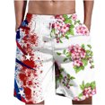 thumbnail image 1 of Shorts de Randonnée Hommes Mode Décontractée Shorts Patchwork avec Poches Taille Élastique Pantalons de Plage Shorts Taille Élastique pour Hommes en Liquidation, 1 of 4