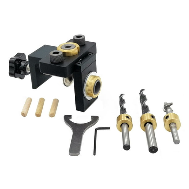 1 Juego de herramientas de ubicación de perforación de carpintería, herramienta de marcado de perforación, herramienta de dibujo de líneas