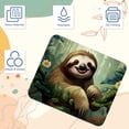 thumbnail image 3 of Sloth Printed Square Desk Pad, 8.3x9.8 Inch Non-Slip Rubber Bottom Gaming Mousepad, Desk Mat for Office and Gaming, 3 of 6