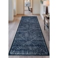 thumbnail image 2 of Bloom Rugs Washable Non-Slip 12 ft Runner - Blue Striped Runner for Entryway, Hallway, Bathroom, and Kitchen - Exact size: 2.5' x 12', 2 of 10