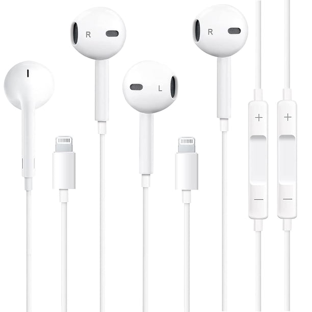 Auriculares VERTEX STYLE para iPhone 14/13/12/11/XR/XS/X, paquete de 2
