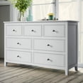 thumbnail image 2 of Llinc Store White Solid Wood 3 Pieces Full Bedroom Sets, Full Size Bed Frame with Sideboards Kit for Bedroom, 2 of 9