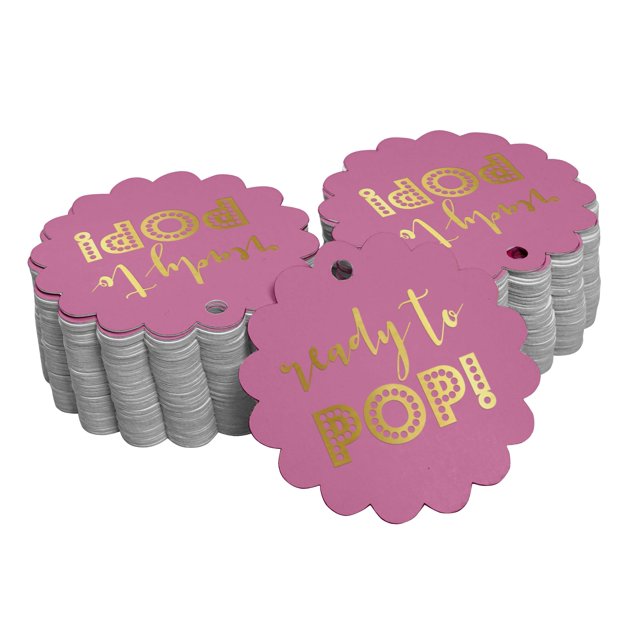 Inkdotpot Gold Foil Paper Hang Tags Ready To Pop Baby Shower Favor Tags 50 Pieces