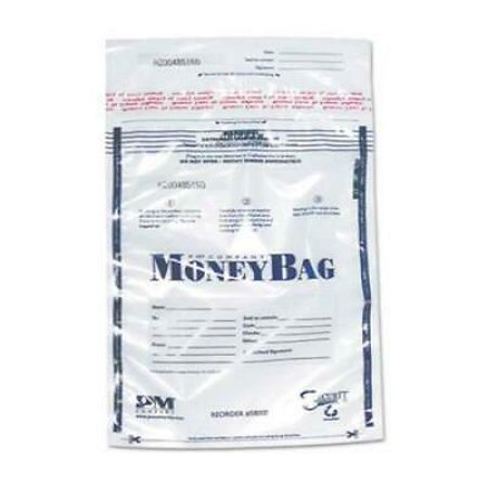 SecurIT Tamper-Evident Deposit Bag, Plastic, 9 x 12, Clear, 100/Pack (94190069)