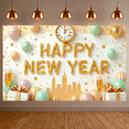 thumbnail image 5 of Gold Theme 2026 New Year Banner Golden Balloons Happy New Year Display Firework Design Star Patterns 2026 Celebration Background for New Year Party 2026 Celebration Indoor Decoration, 5 of 9