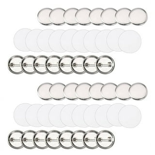 600 Pcs Blank Button Making Supplies 25Mm/1Inch Back Button Pin