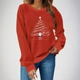 thumbnail image 4 of Mifsaly Christmas Sweatshirts for Women 2025 Xmas Tree Santa Long Sleeve Pullover Tops Oversized Funny Crewneck Shirts Winter Vintage Festival T-Shirts Family Season Gifts Blouse Holiday Outfits, 4 of 5