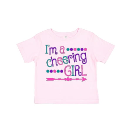 

Inktastic I m a Cheering Girl- Cheerleader with Arrow Gift Toddler Boy or Toddler Girl T-Shirt