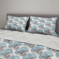 thumbnail image 2 of American Football Comforter & Sham Bedding Set, Sketchy Style Safety Protection Vintage Pattern American Athletics, 3 pcs Duvet Set Microfiber Filling Quilt, 5 Sizes, Aqua Grey Cream, by Ambesonne, 2 of 4