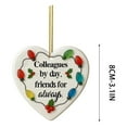 thumbnail image 3 of Antqov Friends Christmas Ornaments, Heart-shaped Friend Ornaments Hanging Small Christmas Tree Decorations for Party Home Decor, Gifts for Women, 3 of 6