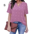 thumbnail image 3 of Blusa con Cuello en V Qarigey Ropa para mujer color Violeta S, 3 of 5