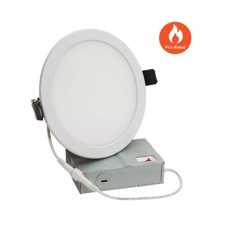 ETI 6" Fire Rated Canless Downlight, 1200lm, Color Preference 2700K/3000K/3500K/4000K/5000K 63310101