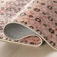 thumbnail image 5 of Padma Lakshmi x Rugs USA Feline Dotted Stripe Washable Area Rug, 5' x 8', Feline Pink, 5 of 7