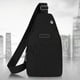 thumbnail image 5 of Bolsa de pecho de hombre Mochila cruzada pequeña | Gran capacidad, tela ligera, múltiples compartimentos, bandolera antiarrugas, para viajes y casual en el hombro - gris negro azul 30x17x5cm, 5 of 6