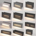 thumbnail image 2 of Luz de paso LED impermeable de 3 W, 5 W y 10 W IP65, lámpara de esquina de escalera empotrada de aluminio para exteriores, lámpara de escalera de pared empotrada, luz de pie, 2 of 5