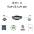 thumbnail image 3 of Ecopots Round Recycled Plastic Modern In/Outdoor Planter Flower Pot Saucer, Dark Grey, 11", 3 of 4