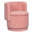thumbnail image 5 of Pink 360 Degree Swivel Chair With Hidden Storage For Bedroom And Living Room Enjoyable Seat - Pink, Space, 5 of 6