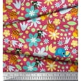 thumbnail image 3 of Soimoi Polyester Crepe Fabric Floral,Bird & Animal Cartoon Print Sewing Fabric Yard 42 Inch Wide, 3 of 3