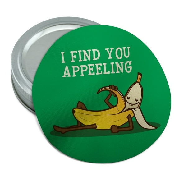 Banana I Find You Appeeling Funny Pun Round Rubber Non-Slip Jar Gripper Lid Opener
