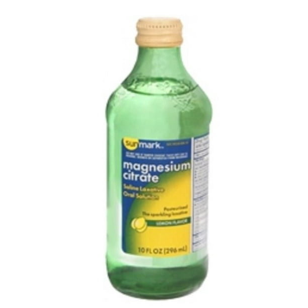 sunmark Magnesium Citrate Laxative, Lemon, Liquid 10 oz.,1.745 Gram1