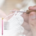 thumbnail image 5 of Interchangeable Crochet Hooks, Metal Handle Embroidery with 10 Size for Beginners Pink, 5 of 8