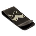 thumbnail image 1 of Stainless Steel Letter X Initial 3D Monogram Engraved Engraved Money Clip Credit Card Holder, 1 of 1